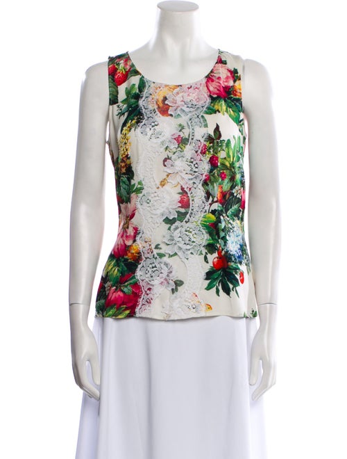 Dolce & Gabbana Silk Floral Print Top
