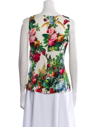 Dolce & Gabbana Silk Floral Print Top