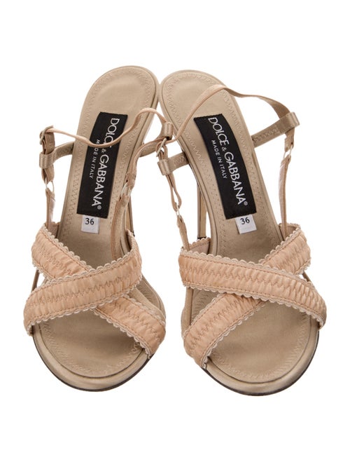 Dolce & Gabbana Satin Slingback Sandals