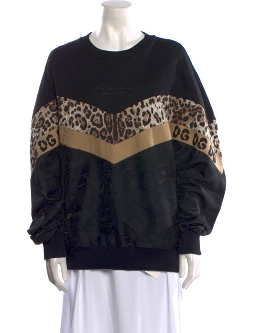 Dolce & Gabbana Animal Print Crew Neck Sweatshirt