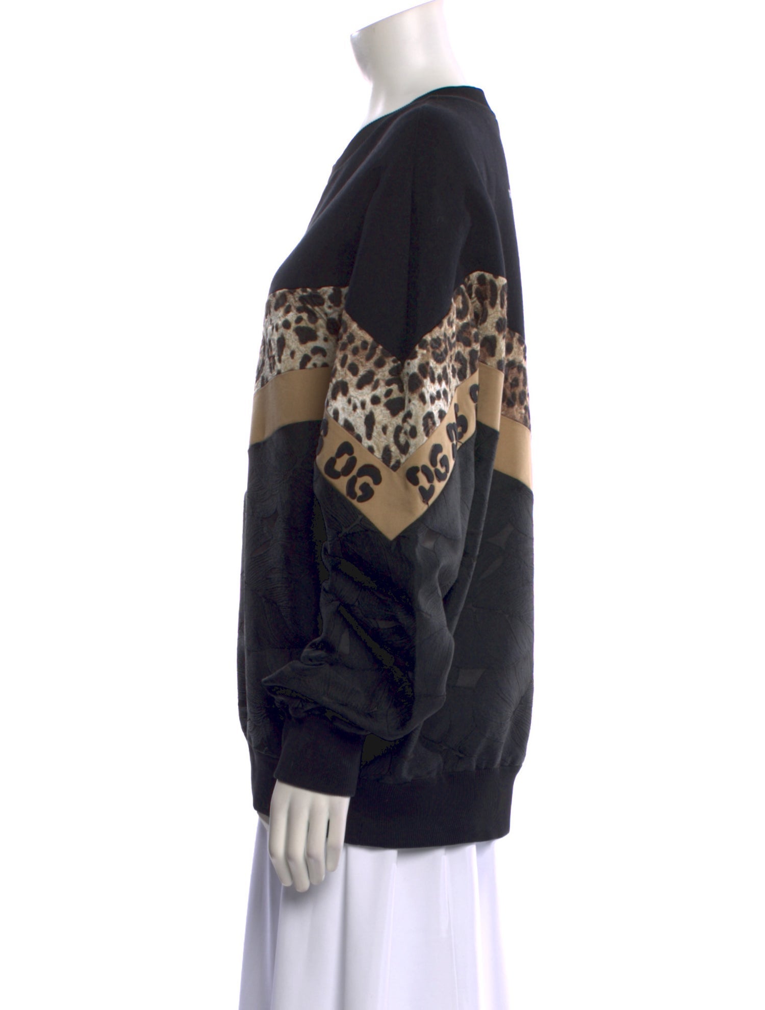 Dolce & Gabbana Animal Print Crew Neck Sweatshirt