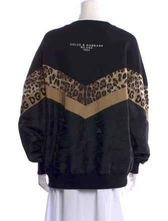 Dolce & Gabbana Animal Print Crew Neck Sweatshirt