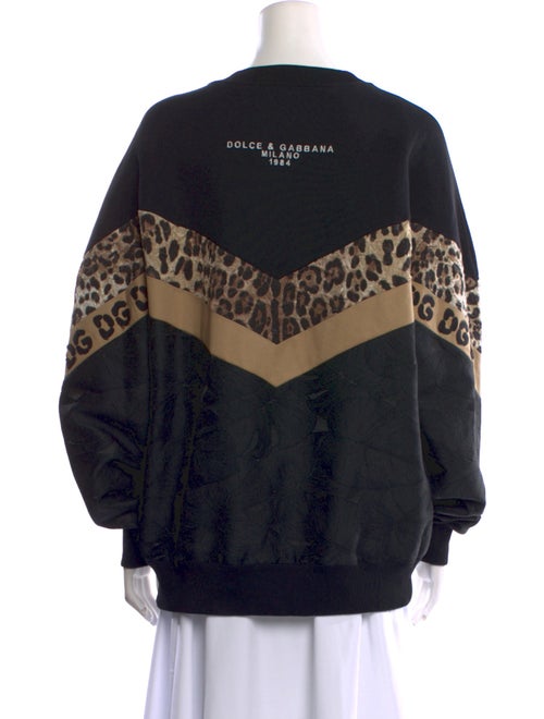 Dolce & Gabbana Animal Print Crew Neck Sweatshirt