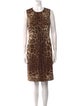 Dolce & Gabbana Animal Print Knee-Length Dress