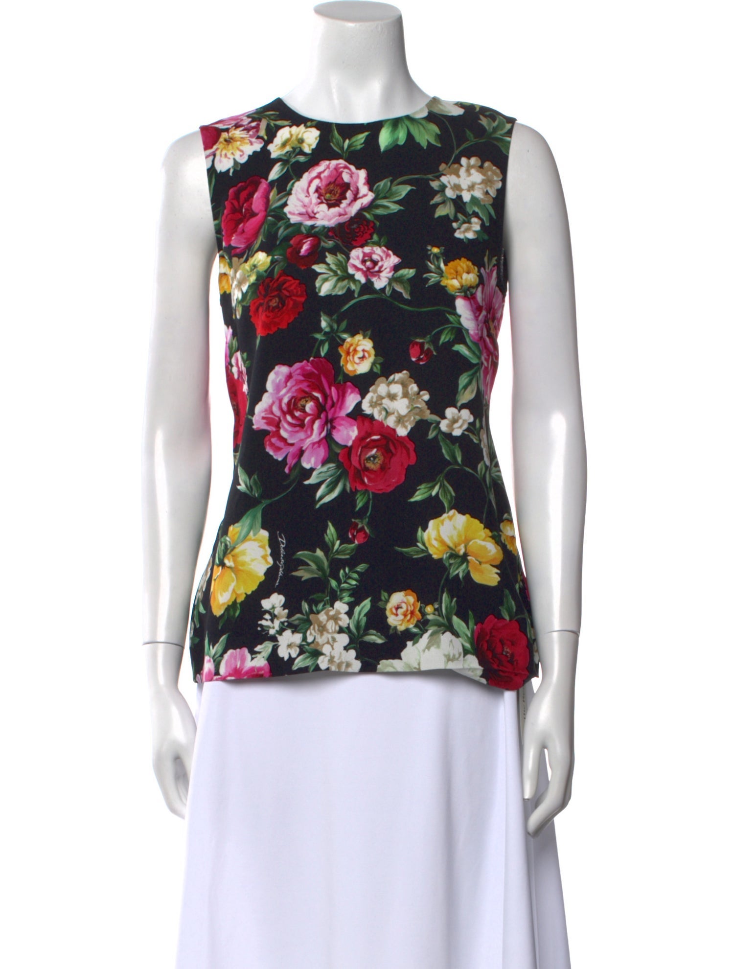 Dolce & Gabbana Silk Floral Print Blouse