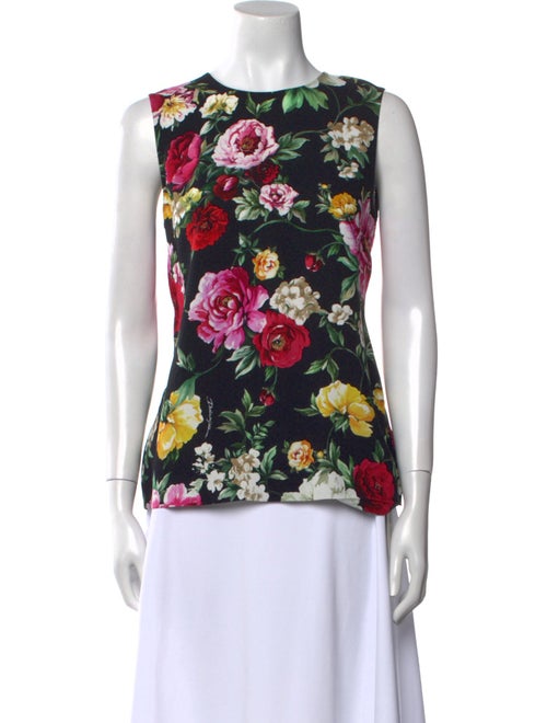 Dolce & Gabbana Silk Floral Print Blouse