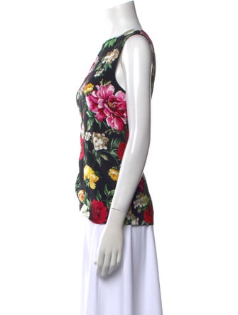Dolce & Gabbana Silk Floral Print Blouse