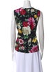 Dolce & Gabbana Silk Floral Print Blouse