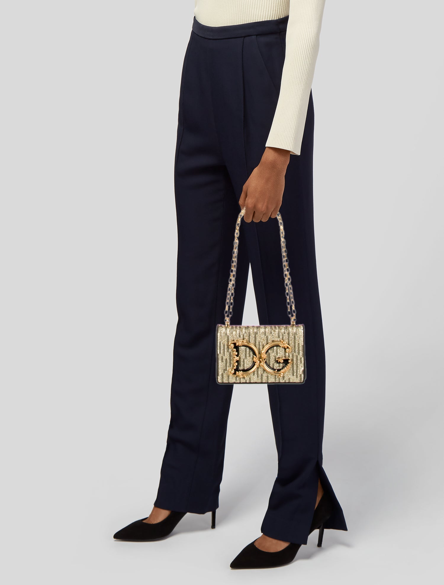 Dolce & Gabbana Glitter Shoulder Bag