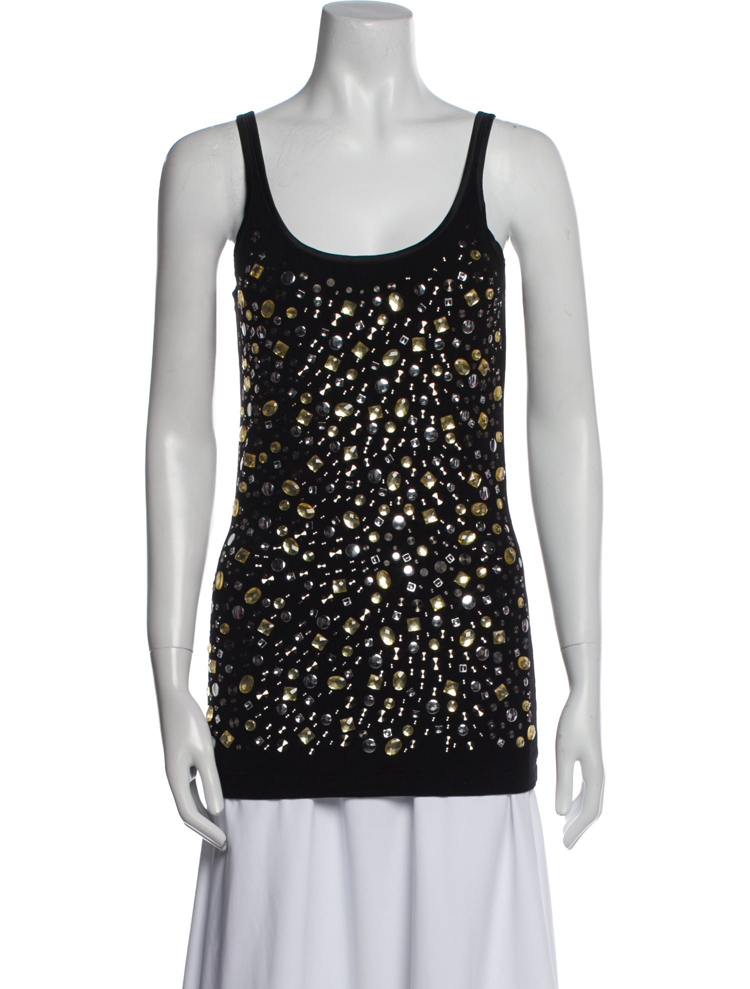 Dolce & Gabbana Printed Scoop Neck Top