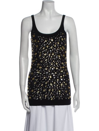 Dolce & Gabbana Printed Scoop Neck Top