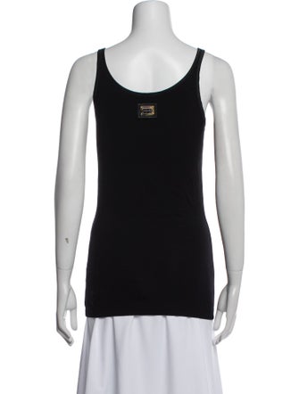 Dolce & Gabbana Printed Scoop Neck Top