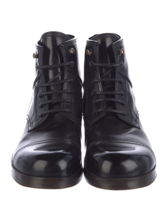Dolce & Gabbana Leather Lace-Up Boots