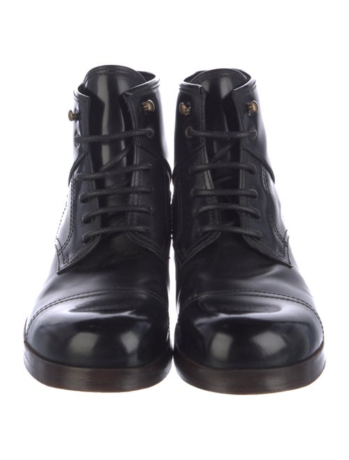 Dolce & Gabbana Leather Lace-Up Boots