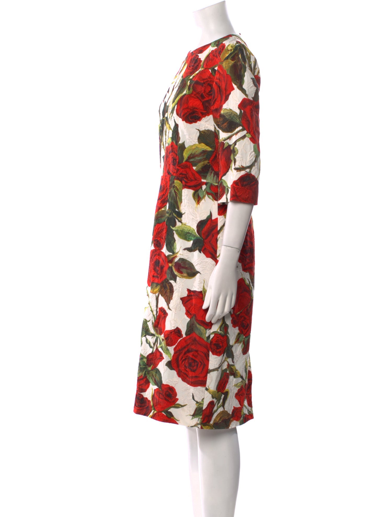 Dolce & Gabbana Floral Print Knee-Length Dress