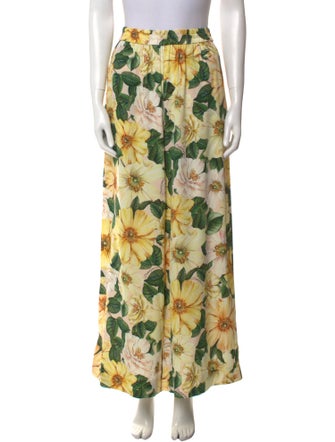 Dolce & Gabbana Floral Print Wide Leg Pants