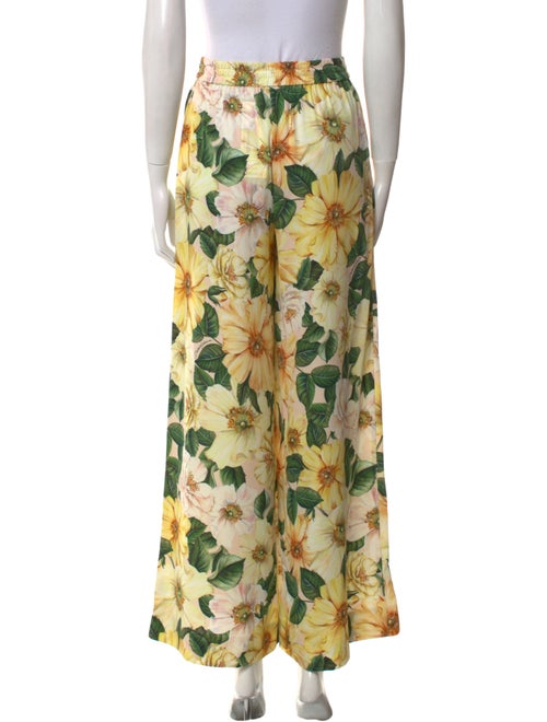 Dolce & Gabbana Floral Print Wide Leg Pants