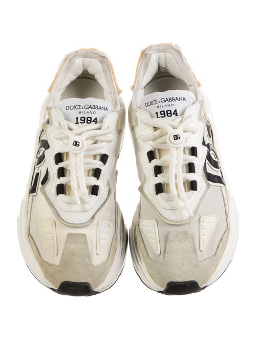 Dolce & Gabbana Suede Colorblock Pattern Sneakers