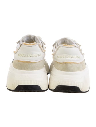 Dolce & Gabbana Suede Colorblock Pattern Sneakers