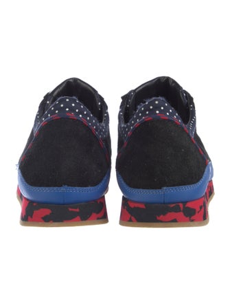 Dolce & Gabbana Suede Colorblock Pattern Sneakers