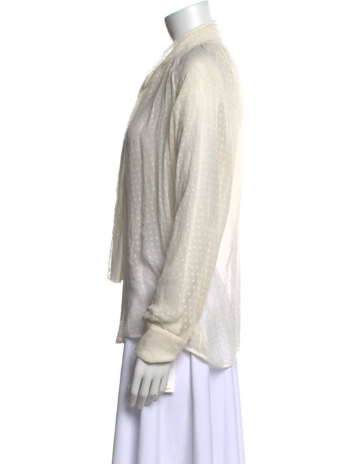 Dolce & Gabbana Silk Mock Neck Blouse