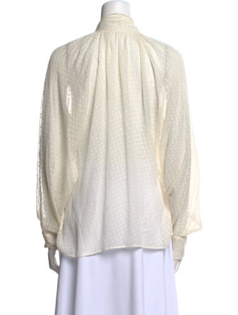 Dolce & Gabbana Silk Mock Neck Blouse