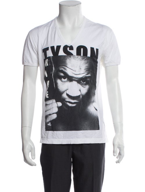 Dolce & Gabbana Graphic Print V-Neck T-Shirt