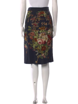 Dolce & Gabbana Floral Print Knee-Length Skirt