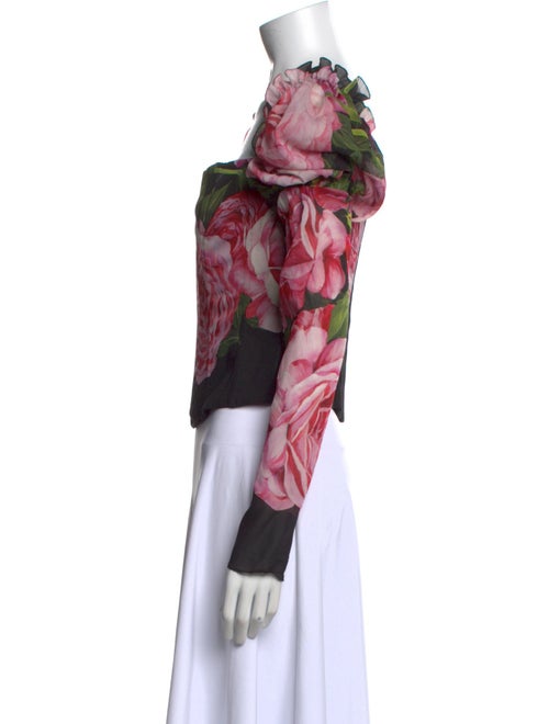 Dolce & Gabbana Silk Floral Print Top