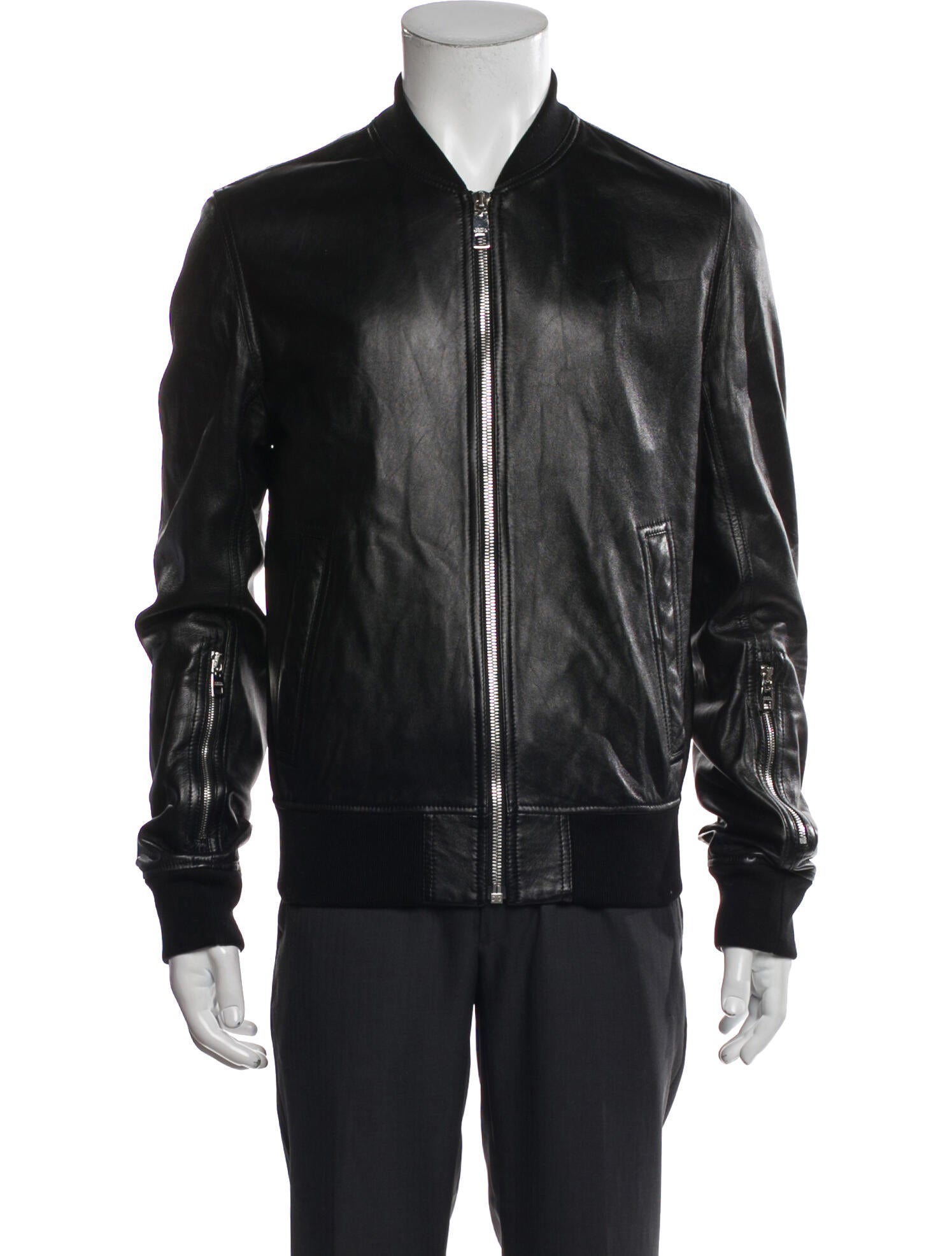 Dolce & Gabbana Leather Bomber Jacket