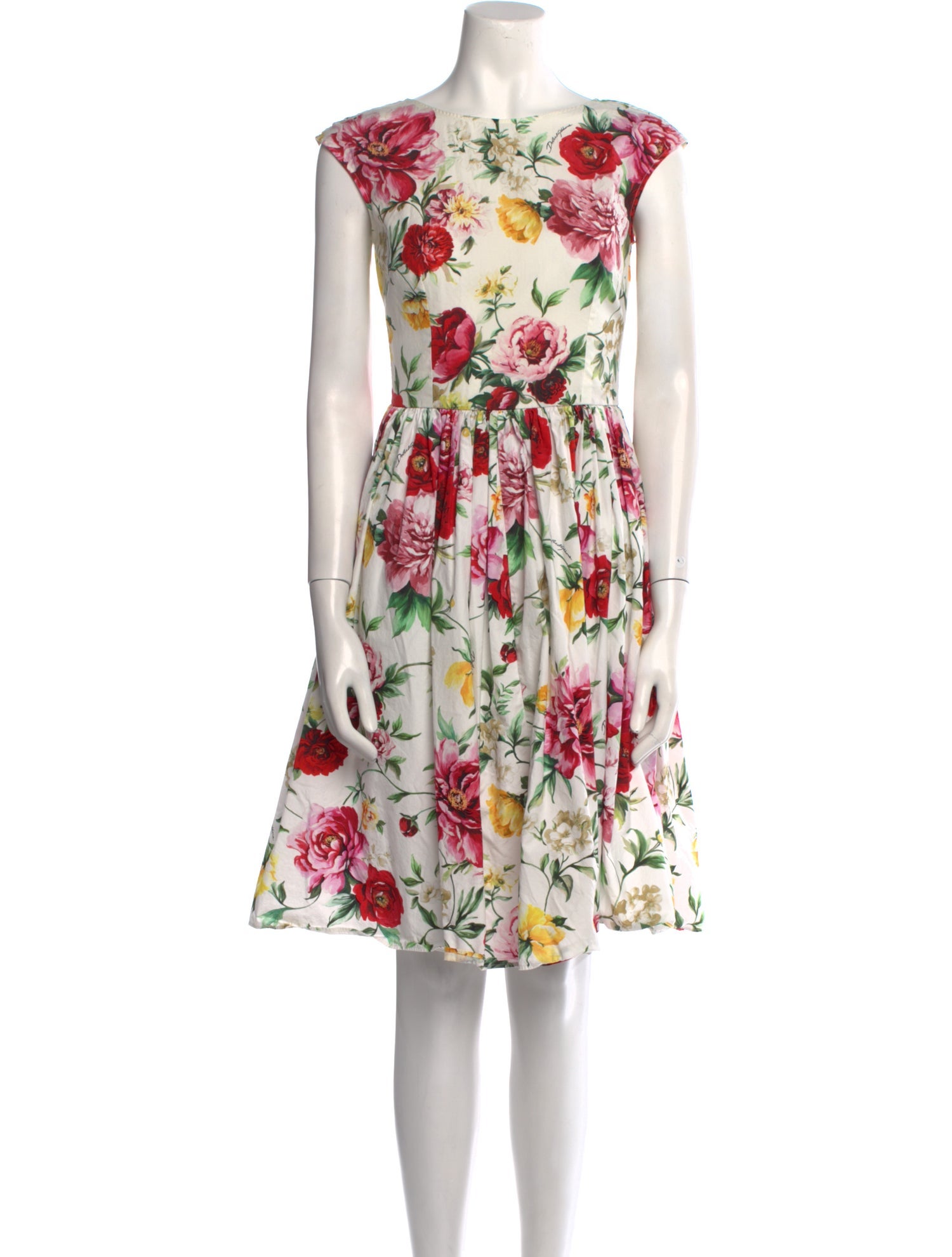 Dolce & Gabbana Floral Print Knee-Length Dress