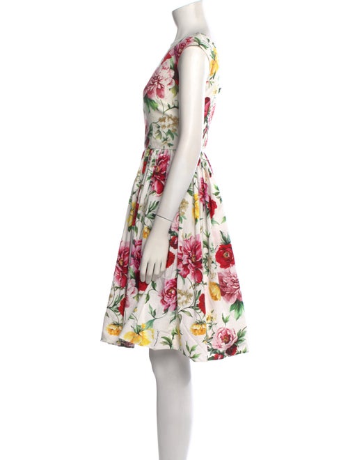 Dolce & Gabbana Floral Print Knee-Length Dress