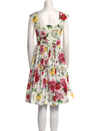 Dolce & Gabbana Floral Print Knee-Length Dress