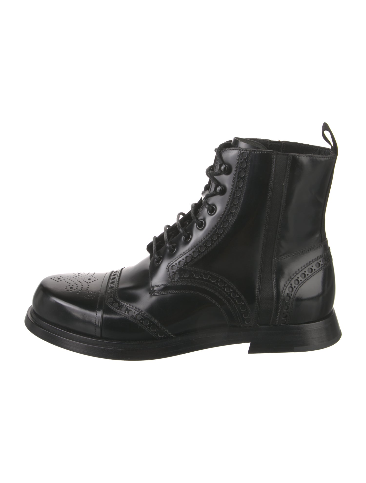 Dolce & Gabbana Patent Leather Combat Boots