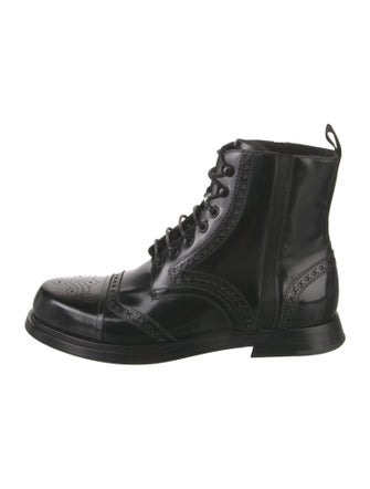 Dolce & Gabbana Patent Leather Combat Boots