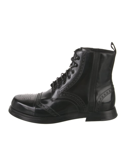 Dolce & Gabbana Patent Leather Combat Boots