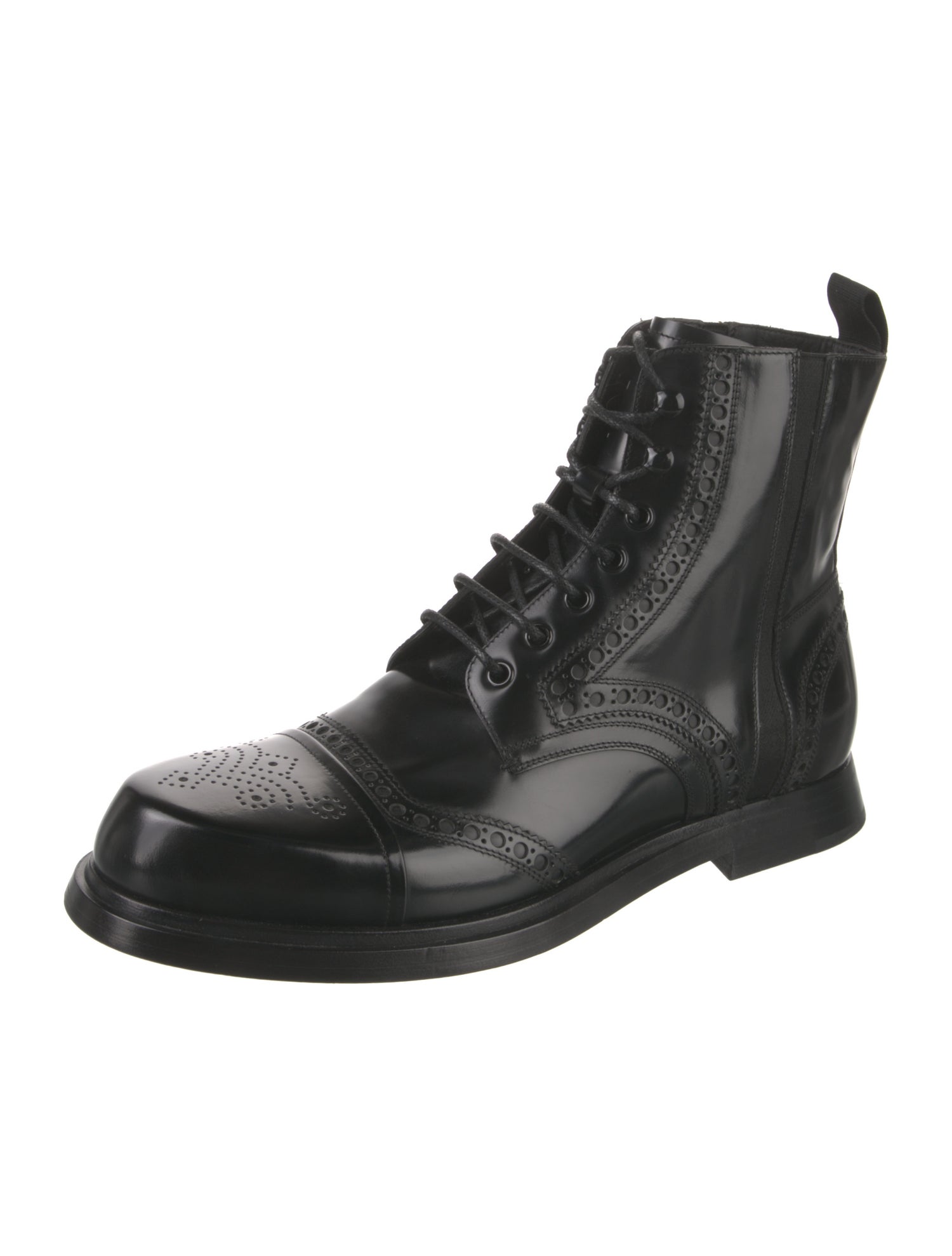 Dolce & Gabbana Patent Leather Combat Boots