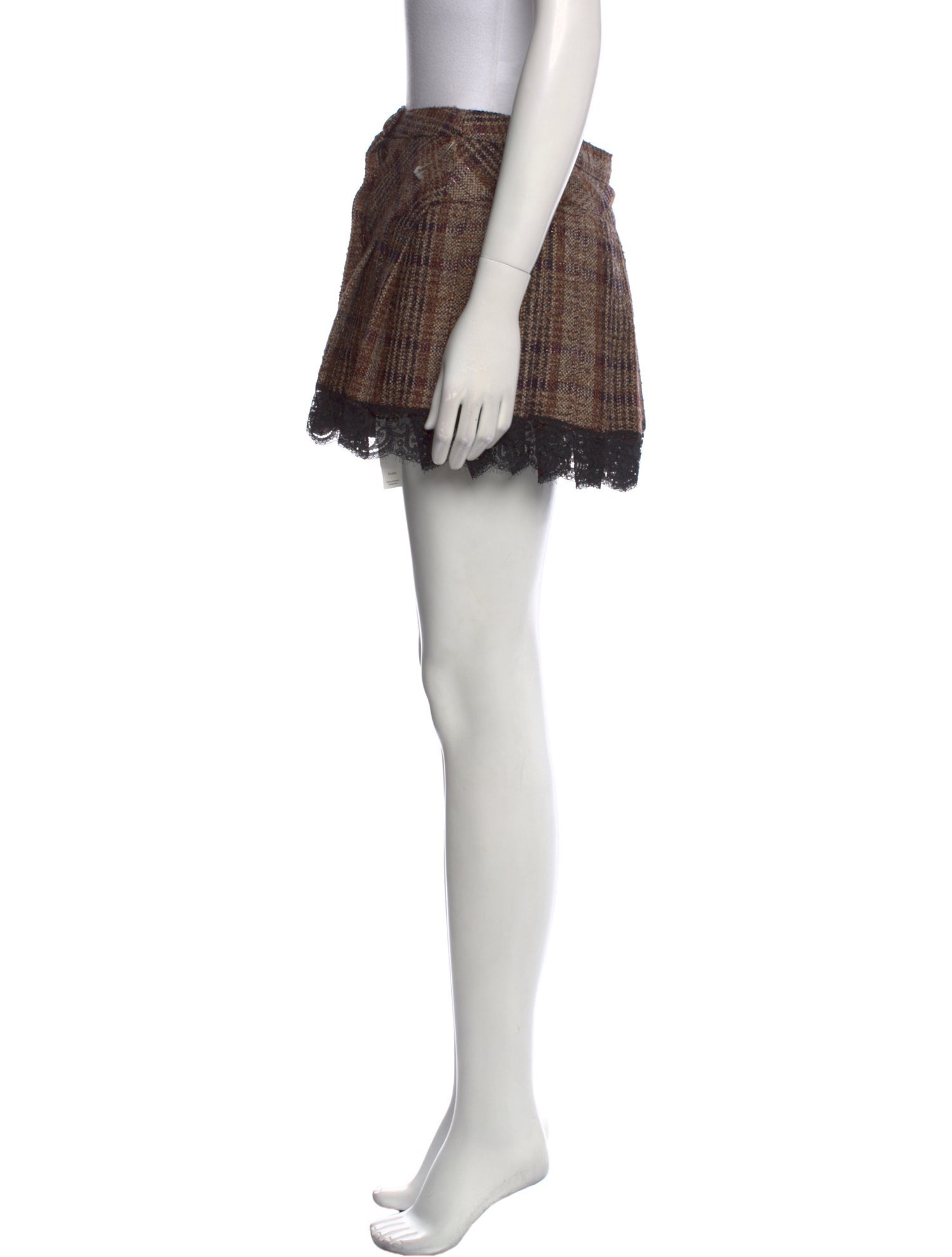 Dolce & Gabbana Plaid Print Mini Skirt w/ Tags