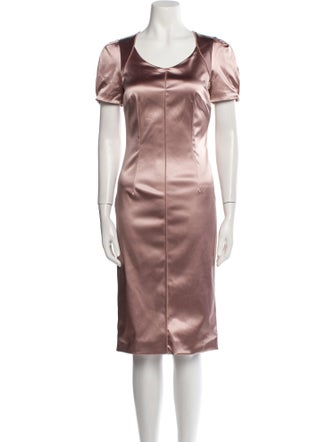 Dolce & Gabbana Satin Midi Length Dress