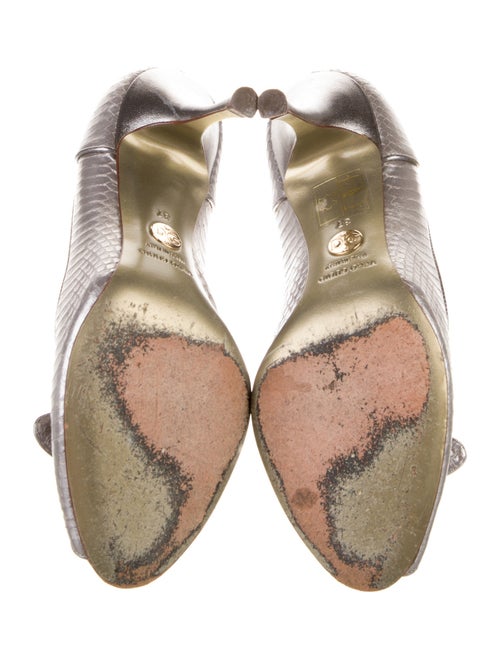 Dolce & Gabbana Snakeskin Bow Accents Pumps