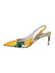 Dolce & Gabbana Canvas Floral Print Slingback Pumps