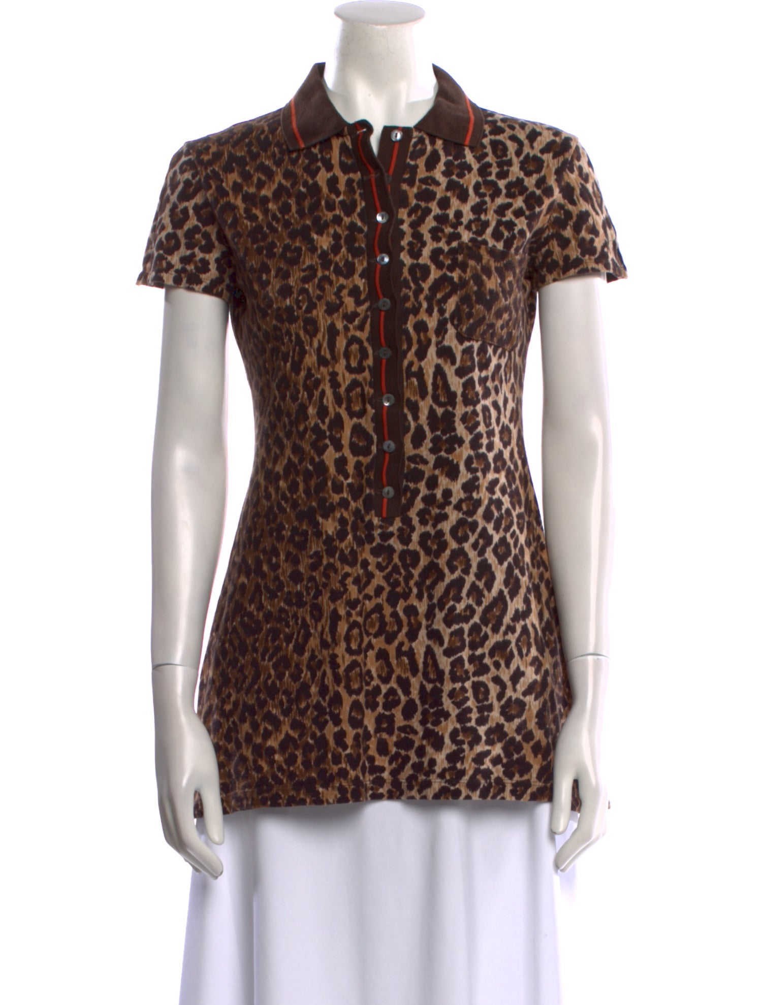 D&G Animal Print Short Sleeve Polo