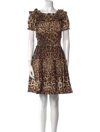 Dolce & Gabbana Animal Print Mini Dress
