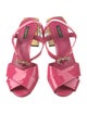 Dolce & Gabbana Patent Leather Crystal Embellishments Slingback Sandals