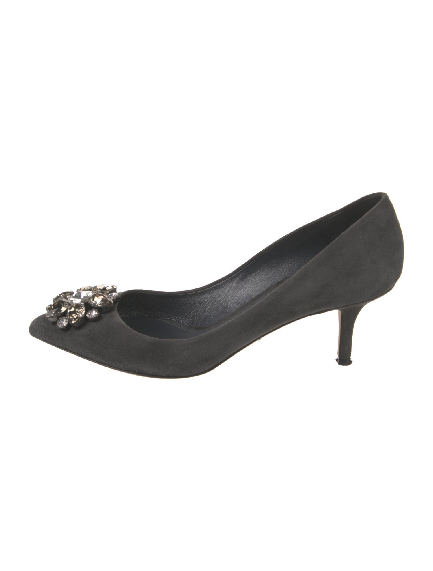 Dolce & Gabbana Suede Crystal Embellishments Pumps