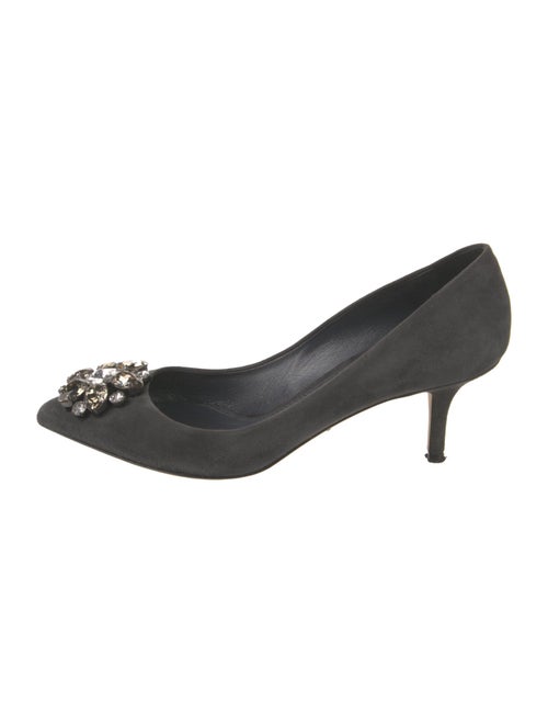 Dolce & Gabbana Suede Crystal Embellishments Pumps