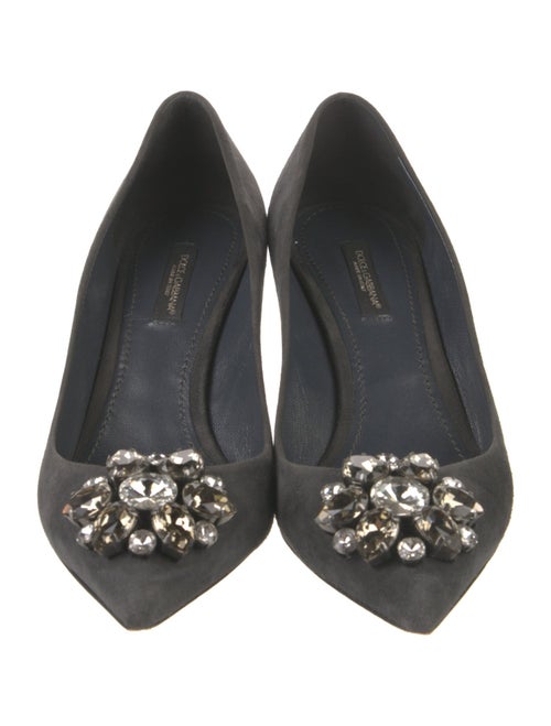 Dolce & Gabbana Suede Crystal Embellishments Pumps
