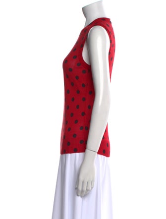 Dolce & Gabbana Silk Polka Dot Print Top