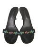 Dolce & Gabbana Velvet Floral Print Slides