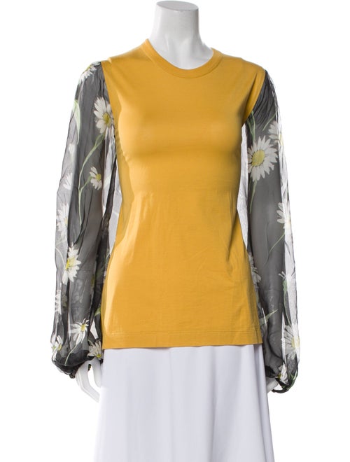 Dolce & Gabbana Printed Scoop Neck Top